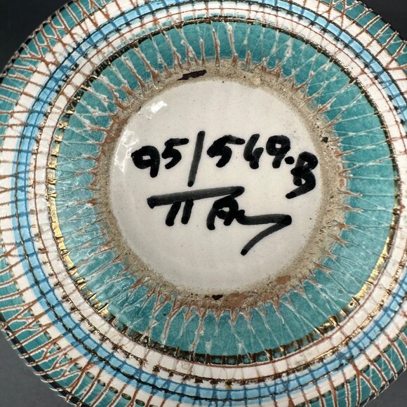 Mid Century Modern Seta SGRAFFITO Smoking Set Aldo Londi Bitossi 1950s Italy - Picture 5 of 13